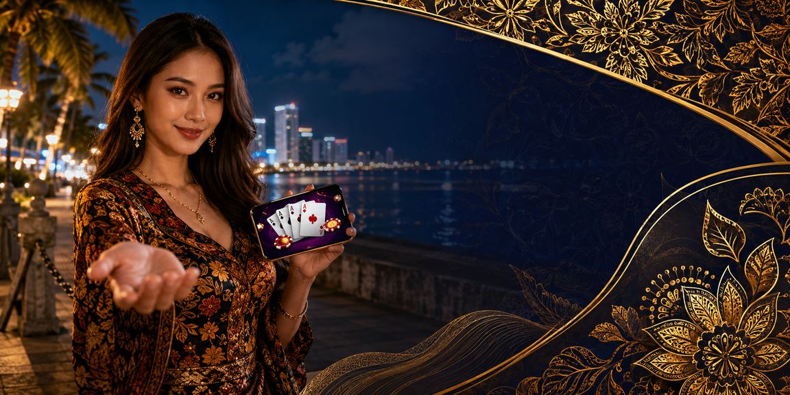 Pemain Teen Patti berbaju batik di Pulau Pinang menikmati sesi jackpot kasino